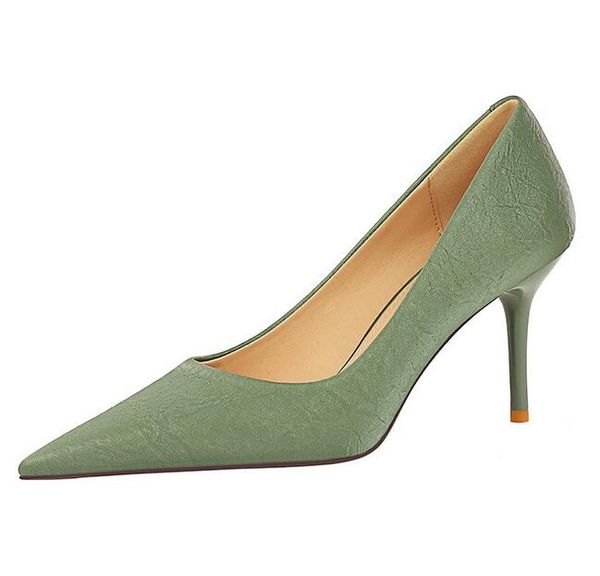 Donna Tacchi da 7 cm e 9,5 cm Moda Donna Décolleté Tacchi a spillo Rasi di seta Scarpe femminili Scarpe a punta Tacchi da donna Taglia grande 43