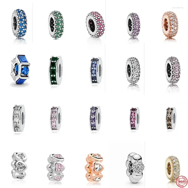 Pietre preziose sciolte 2023 Argento sterling 925 Perline di metallo Sorella Cuore rosa Fascino Adatto Bracciale con ciondoli originali Regali autentici