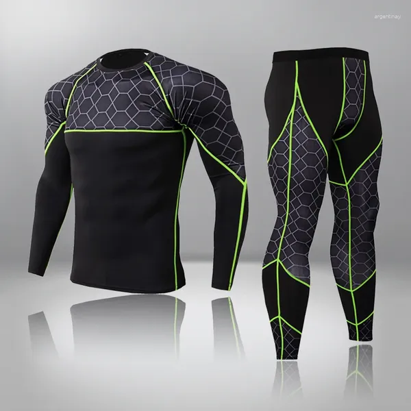 Roupa íntima térmica masculina 2 unidades/conjunto agasalho esportivo academia fitness badminton roupas esportivas corrida corrida esporte desgaste exercício treino