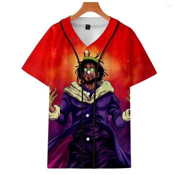 Homens camisetas J Cole Camisa Tops King Dreamville Camiseta Homens Mulheres Hip Hop Kod T-shirt Streetwear Tee Manga Curta Clothes258K