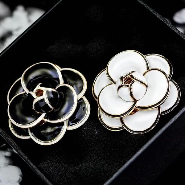 Pinos broches coreano de alta qualidade luxo camélia grande flor broche pinos mulher boutonniere presente jóias284b