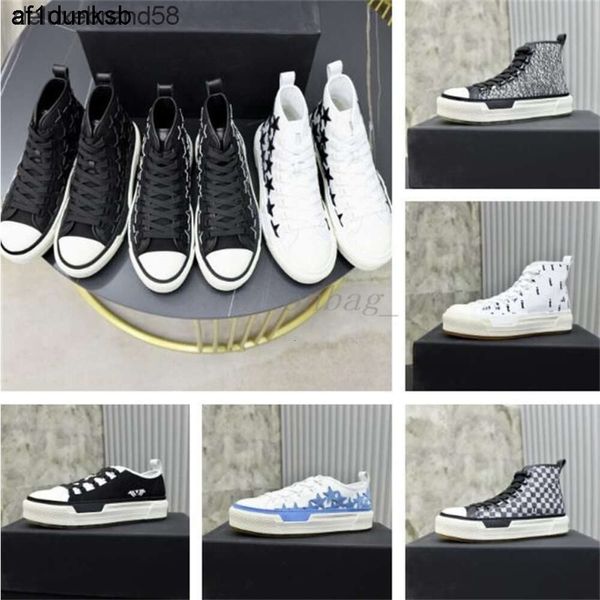 Sport am ami Designer di lusso Scarpe alte Moda Sneaker Sneakers Stelle Ma Court Top Hi Shoe Uomo Ball Canvas Scarpe casual 86FP