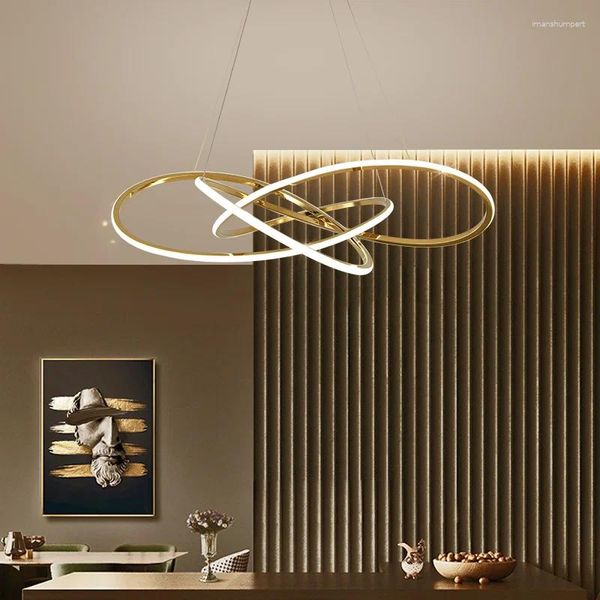 Lâmpadas pendentes lustre led arte lâmpada luz decoração pós moderno luxo quatro folhas trevo de aço inoxidável sala de jantar villa