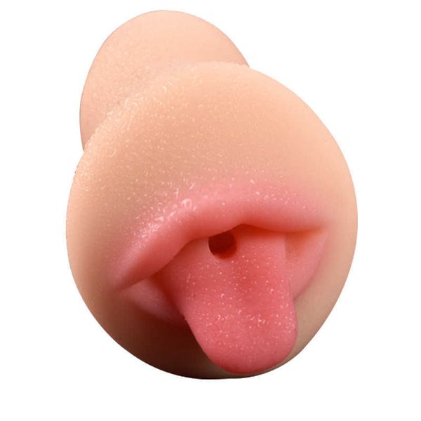 Seks Masajerg-M001 Küçük Ağız Yumuşak Yapıştırıcı Adı Cihaz Dil Ters Mastürator Erkek Yetişkin Ürünleri Sıcak Uçak Kupası