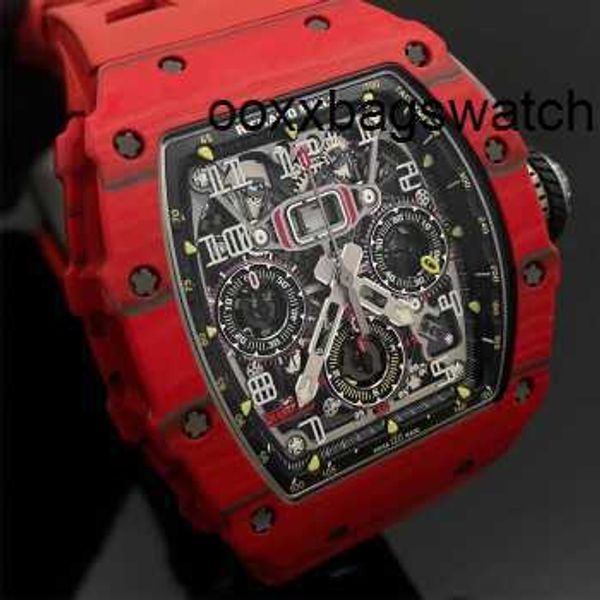 İzle Man Richardmillie Watches Otomatik Richardmillie Watch Mens Serisi RM1103 Red Devil Ntpt Sınırlı Ürün