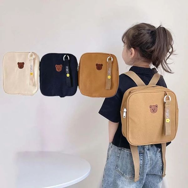 Borse Zaino per bambini ricamato orso carino Borsa per bambini Borse leggere per la scuola materna del bambino 231016