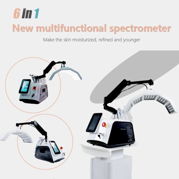 Hautverjüngung, Stärkung des Kollagens, Reproduktion von Falten, Rötung, Entfernung von Schönheitsmaschine, PDT + Hautwäscher + RF + Eis + Spritzpistole + tragbares Bio-6-in-1-Gerät