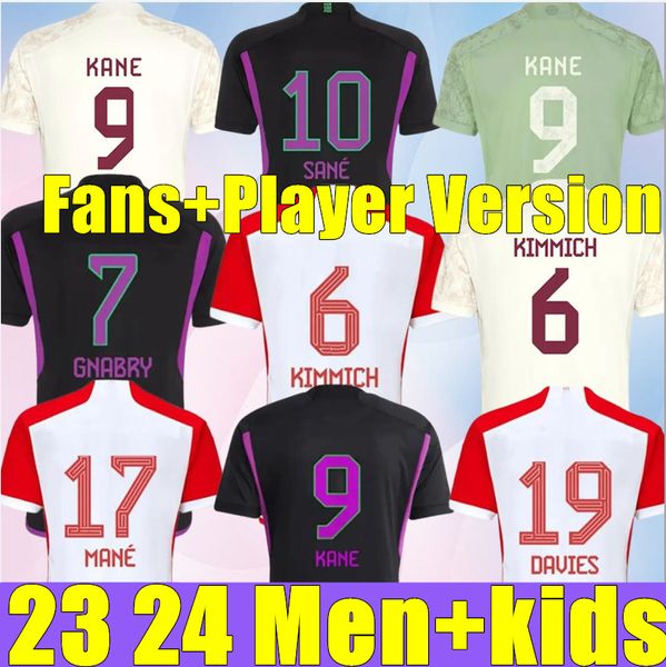 23 24 Jersey de futebol KANE SANE GORETZKA GNABRY Camisa de futebol masculino kit infantil KIMMICH torcedores jogador Munique Oktoberfest JOAO CANCELO Neuer 2023 2024 camisa de futebol 53 20 20