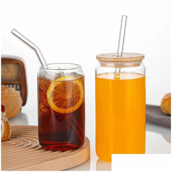 Tazze su succo creativo di latte in vetro con coperchio e cubble tè trasparente caffè trasparente caffè alto borosilicato bevande drop drop drop home home dhvdr