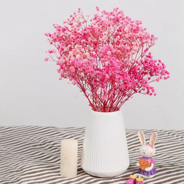 Fiori decorativi Naturali Secchi Alito del bambino Fiore Gypsophila Mazzi Pianta vera per la festa nuziale Decorazione domestica fai da te Bloeme Dekoration