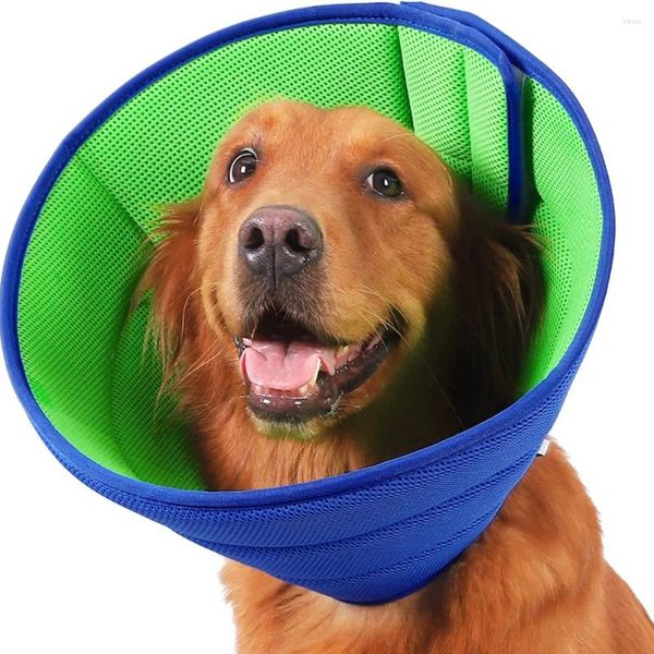 Coleiras para cães Coleira elisabetana para cães anti-mordida cones respiráveis grande médio pequeno anti-lambe ferida protetora