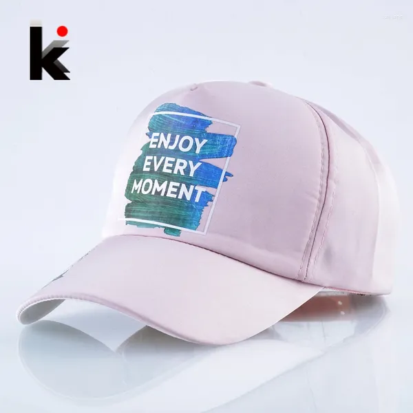 Ballkappen Ankunftsdruck Baseballmütze Männer und Frauen Frühling Herbst Snapback Hip Hop Hüte Mode Streetwear Kpop Gorras Casual Pink Bone