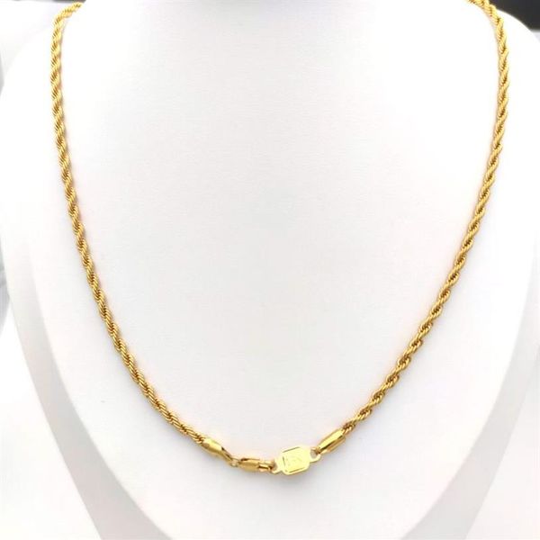 18k conectar sólido fino amarelo ouro preenchido 3mm corte fino corda corrente colar feminino 500mm 20 248i