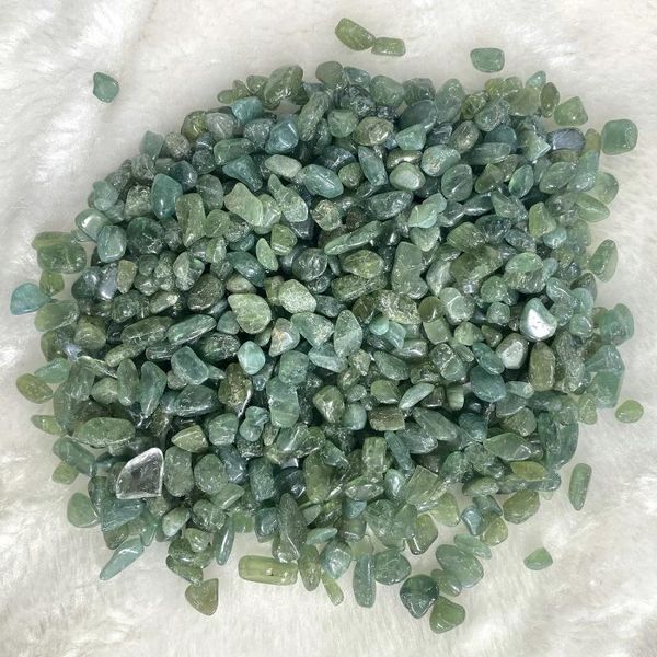 Figurine decorative 5-8mm 100g Cristallo naturale Quarzo Apatite verde Ghiaia Campioni Guarigione Spirito Acquario Pietra