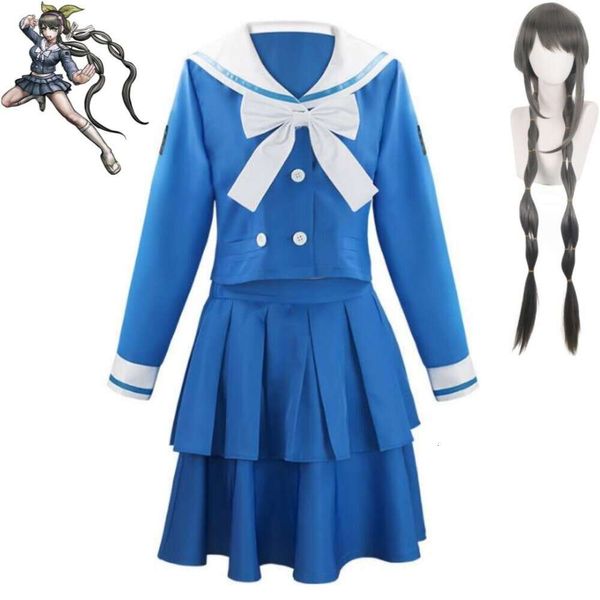 Jogo cosplay chabashira tenko dangan ronpa danganronpa v matando harmonia cosplay traje peruca anime escola uniforme de marinheiro terno de halloween