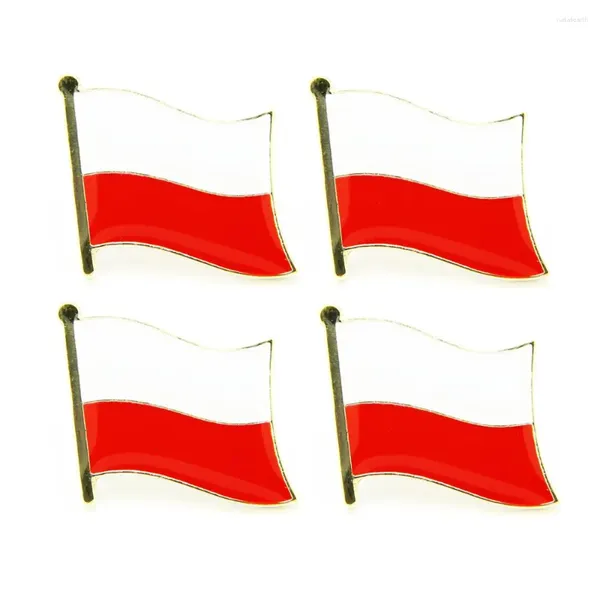 Броши лоты, 5 шт., значок с национальным флагом Польши, значок страны Лапей