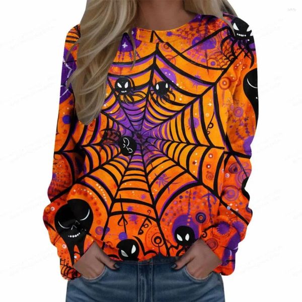 Hoodies femininos halloween hoodie moda feminina moletom anime suores outono inverno roupas menina casacos abóbora fatos de treino