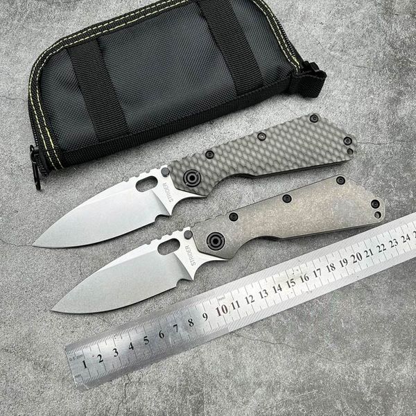 Складной нож Strider SMF D2 Blade TC4, ручка из титанового сплава с ножнами, для выживания на открытом воздухе, в военном стиле, тактическое снаряжение, карман для боевой защиты