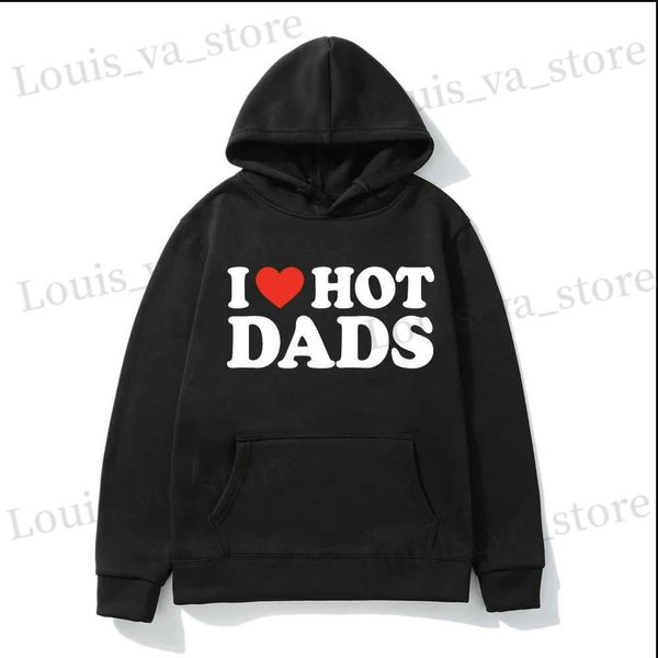 Moletom Com Capuz Masculino Eu Amo Pais Quentes Red Heart Letter Impresso Hoodie Homens Mulheres Outono Inverno Manga Longa Moletom Moda Casal Jumper Hoodies Top T231016