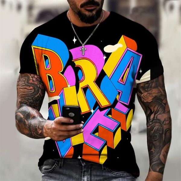 Homens camisetas Hip Hop Design Único 3D Impressão Arte T-shirt Super Confortável Pescoço Redondo Conjunto Humorístico Estilo Engraçado 6XL245G