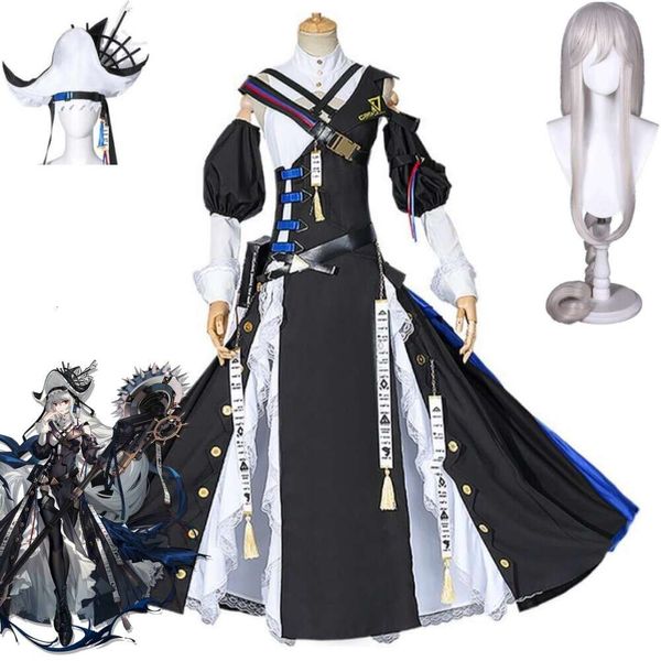 Cosplay jogo arknights espectro o desencadeado cosplay traje peruca chapéu anime caçadores abissais dollkeeper combate engrenagem uniforme halloween terno