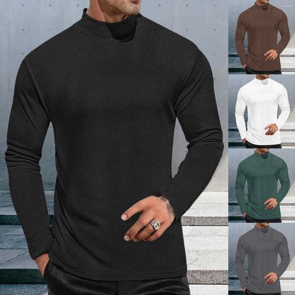 Magliette da uomo Camicia base da uomo primaverile e autunnale a maniche lunghe Intimo caldo Abbigliamento esterno Camicetta Abbigliamento sportivo traspirante Streetwear