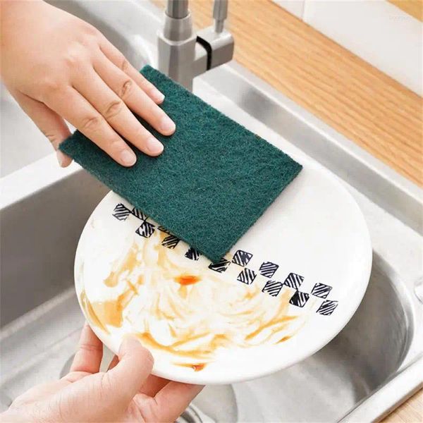 Guardanapo de mesa, escova para remoção de ferrugem, esfregão antiaderente, pano de prato, esponja de limpeza de cozinha, esmeril de nylon