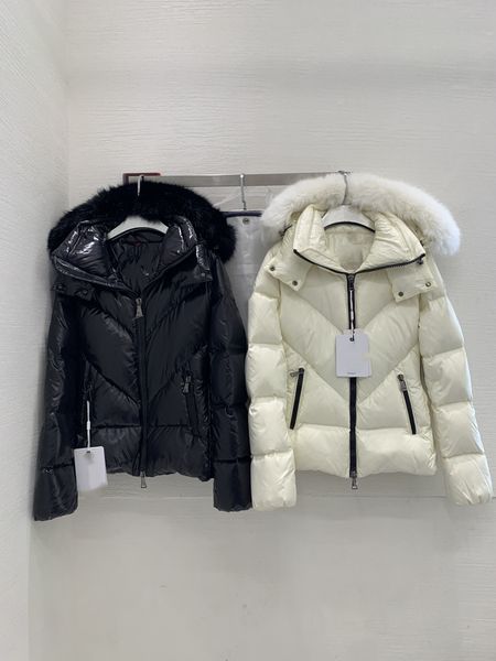 2023 Design con cappuccio Edredone Duck Down pra Donna Capispalla manica lunga Cappotto invernale Collo di pelliccia Con cappuccio Designer Parka Giacca Parka