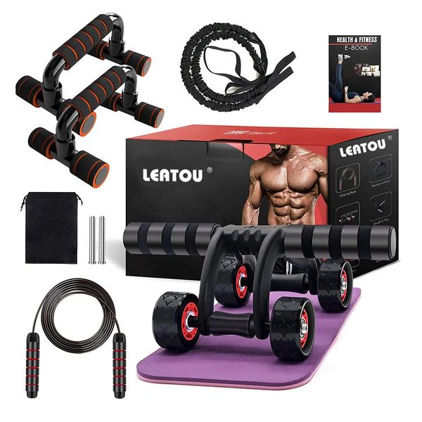 Sentar-se bancos roda 9-em-1 kit 4 rodas kit de exercícios abdominais equipamentos de fitness para mulheres homens treinadores abdominais de força central 231012