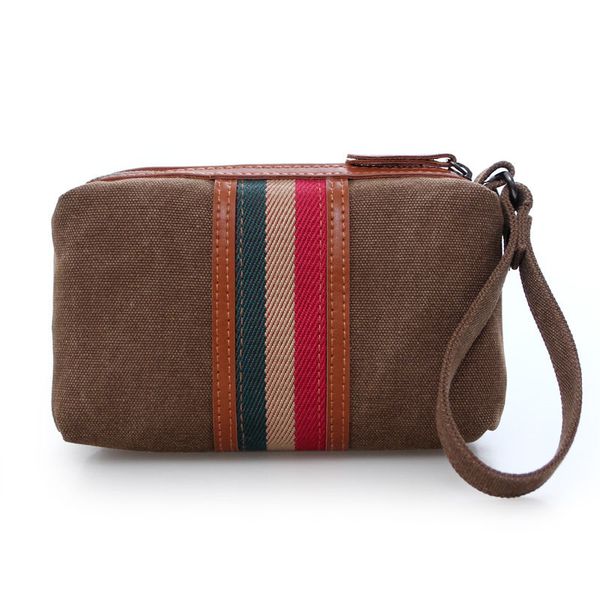 Neue Handtasche Herren Handtasche Canvas Freizeit Clutch Bag Koreanische Damen werden Hand in Hand mit Handy-Geldbörse.