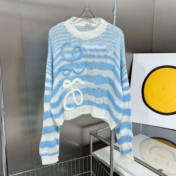 suéter feminino designer suéter moda jacquard mohair pullover malha