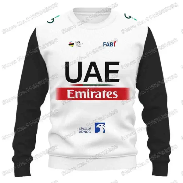 Herren Hoodies UAE Team 2023 Sweatshirt Herbst Casual Pullover Winter Hoodie Radfahren Kleidung Hoody Streetwear Jacken Unisex Mäntel