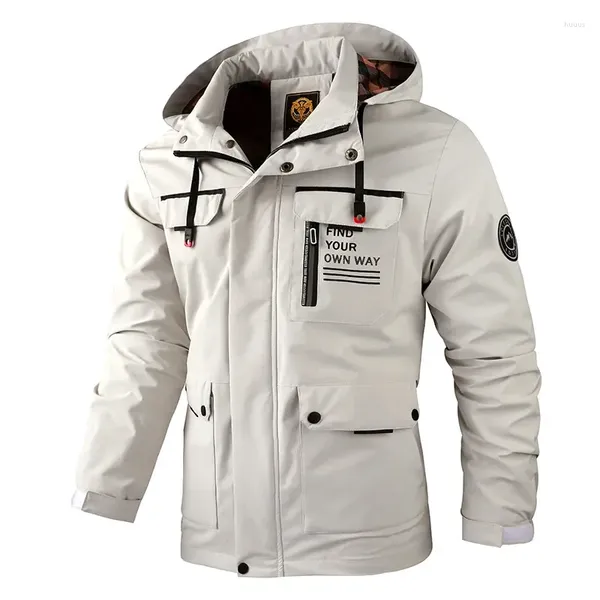 Jaquetas masculinas casuais parka casaco outono inverno cor sólida com capuz jaqueta masculina tendência ao ar livre casacos chamarras para hombre