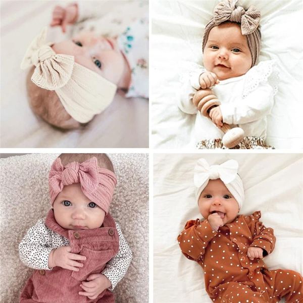 Haarschmuck Baby Mädchen Solide Zopfmuster Stirnband Bögen Turban Elastische Bänder Für Mädchen Kinder Kopfbedeckungen