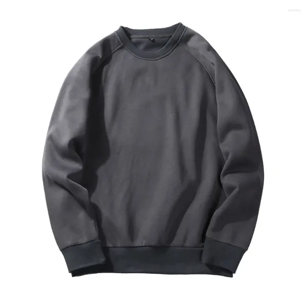 Männer Hoodies Mode Marke Männer Casual Sweatshirt Frühling Einfarbig Fleece Polyester Pullover Mantel Warme Männliche USA EU Größe