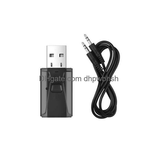 Mini-Adapter Hände Bluetooth 5.0 3,5 mm 2 in 1 Aux O Adapter Kit Empfänger Sender für PC TV Auto Lautsprecher Drop Lieferung