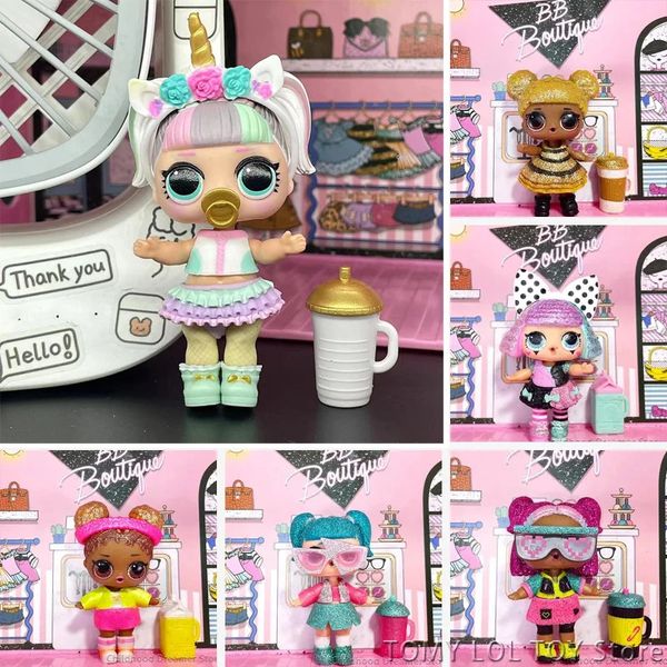 Bambole originali 1PC Flash Doll Set Unicorn Rare LOL Accessori Dress Up Toy Girl Play House Anno regalo 231016