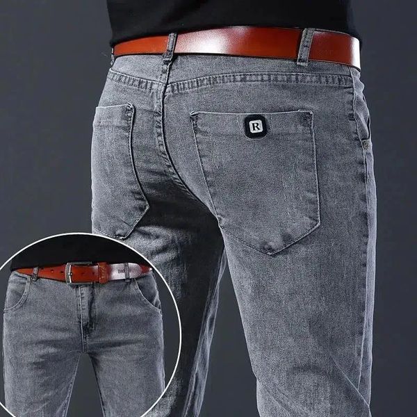 Männer Jeans Designer Kleidung Männer Herbst Koreanische Mode Elastische Stretch Enge Passform Vielseitige Jugend Schlanke Männliche Dünne Hosen Hosen 231016