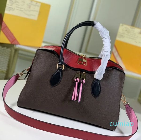 Design clássico bolsa retro bolsa tote carta impressão feminina sacos de ombro padrão python couro genuíno alça removível