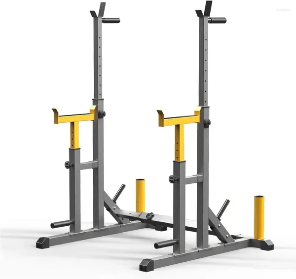 Halteres agachamento multifuncional, barra para levantamento de peso e academia em casa, treino de fitness, bancada portátil, carga de 690lbs, equipamento