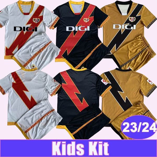 23 24 Rayo Vallecano Kids Kit Fußballtrikots ISI FALCAO BEBE CHAVARRIA ARIDANE JOSE POZO OSCAR TREJO NTEKA Home Away 3rd Fußballtrikots