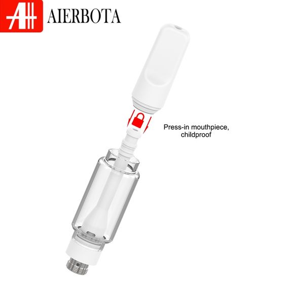 Cartucho de vape autêntico 0,5 ml 1 ml de cartucho de vaporizador bobina de cerâmica de tanque branco 510 Atomizadores de rosca Vape descartável POD Logotipo/caixa de vapores wape vape vazio