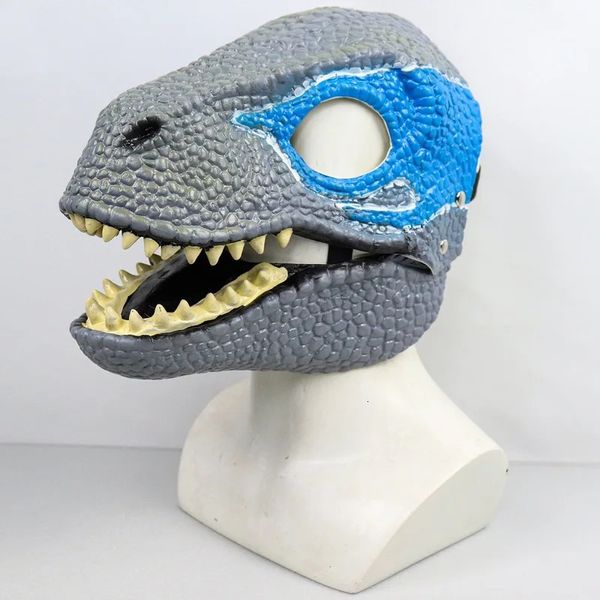 Giocattoli di Halloween Maschera di dinosauro Plastica dura Mascella mobile Halloween Cosplay Party Maschera di dinosauro con mascella di apertura Supporto per maschera di dinosauro Giocattolo per bambini 231016