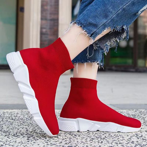 Balenciga sapatos de meia originais homens mulheres treinador de velocidade meias bota plataforma média baixa paris luxo triplo casual tênis de corrida sola volt tênis com cadarço