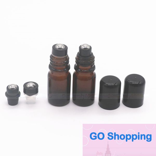 100 x Stahlroller und Deckel für Doterra Young Living Flaschen mit 18 mm Halsgröße 410, Glasroller, Aromatherapie-Parfümroller, Top-Qualität
