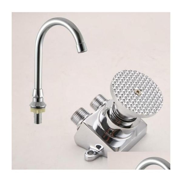 Torneiras de pia do banheiro Promoção Especial Promoção Chrome Bronze Torneira Torneira Hongjing Tipo Medical Pedal Tap Switch Foot Basin Leading DHCW4