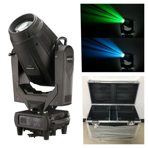 2 Stück mit Flycase Pro Stage DJ Event Zeremonie Party 550W LED Moving Head Spot CMY Rahmenschneidprofillicht