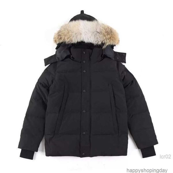 Hohe Qualität Herren Daunenjacke Gans Mantel Real Big Wolf Pelz Cana Wyndham Mantel Kleidung Mode Stil Winter Oberbekleidung Parkaquq4