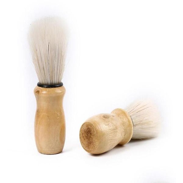 Spazzole per capelli Pennello da barba a setole intere per uomo Manico in legno Pennellibadger Strumento professionale per salone Kd13360429 Consegna a goccia Produ Dh3Yr