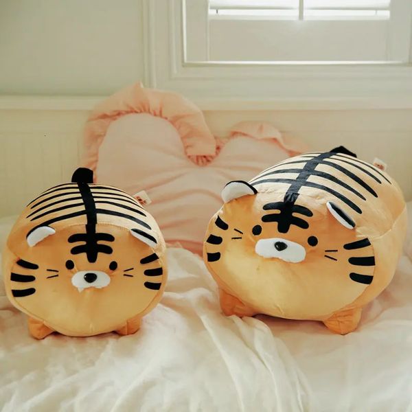 Плюшевые куклы, 45 см, супер мягкие плюшевые толстые круглые игрушки с изображением тигра, мягкая подушка с рисунком тигра, полоски зебры, декоративная подушка для свиньи, подушка для кровати 231016